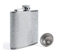 SPDYCESS Diamond Hip Flask 6oz Portable Bottle with Funnel for Women Stainless Steel Flask for Alcohol for Ladies Party Wedding Camping