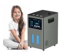 SPE Pem Hydrogen Inhaler, High Purity Hydrogen Machine, 99.99% H2, Adjustable Flow 900-4200 Ml/Min, Auto Drain, 0.5-6h Timer, for Family Wellness & Relaxation, Relieve Fatigue(Gunmetal,1800ml/min)