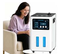 SPE Pem Hydrogen Inhaler, Hydrogen Therapy Machine, 99.99% Pure H2, Adjustable 0.5-6h Timer, Touchscreen, 900-4200ml/Min, Auto Drain, 3 Outlets for Dual Users, Home/Office(White,1800ml/min)