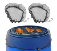 SPEACOUR 2 PCS Rain Barrel Net Rain Barrel Mesh Cover Water Butt Net Adjustable Rain Barrel Cover Rain Harvesting Tool Protector with Drawstring for Outdoor Garden Rain Buckets Barrels (95cm Diameter)