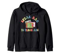Speak Aac To Teach Aac Funny Zip Hoodie