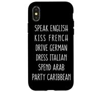 Speak English Kiss French Dress Italian Drive German Women Case for iPhone X/XS