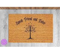 Speak Friend and Enter Doormat - Chic Nerdy Housewarming Gift - Welcome Home Decor - Closing Gift - 24x16 Inch