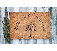 Speak Friend and Enter Personalized Welcome Mat 36x24 Inch