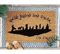 Speak Friend and Enter Welcome Mat,with Non-Slip Rubber Backing Door Mat,Personalized Doormats,Housewarming Gift,Home Decor 30X18 Inch