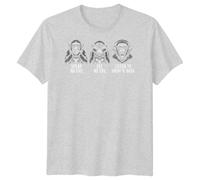 Speak No Evil See No Evil Listen to Drum N Bass Mens Graphic T-Shirt Music Monkey Tee L Heather Grey