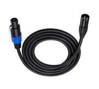 Speak-on to XLR Cable with Twist 3 Pin Connection Adapter | Speakon Cable Extender Cord for Studio Microphone with Twist 3 Pin Connection Adapter 1.8M
