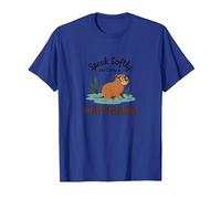 Speak Softly and Carry a Capybara - Cute Animal Design T-Shirt, Men, Royal Blue, 3XL
