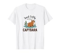 Speak Softly and Carry a Capybara - Cute Animal Design T-Shirt, Men, White, XL