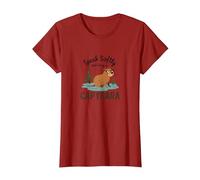 Speak Softly and Carry a Capybara - Cute Animal Design T-Shirt, Women, Cranberry, XXL