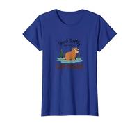 Speak Softly and Carry a Capybara - Cute Animal Design T-Shirt, Women, Royal Blue, XXL