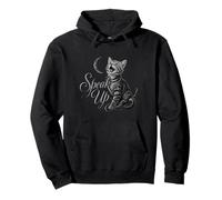 Speak Up Cat Kitten Meow Moon Feline Pet Lover Pullover Hoodie