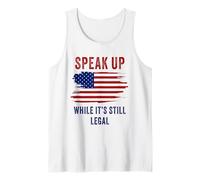 Speak Up - While It's Still Legal: Free Speech USA Tank Top
