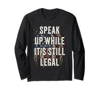 Speak Up - While It's Still Legal: Free Speech USA Vintage Long Sleeve T-Shirt