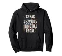Speak Up - While It's Still Legal: Free Speech USA Vintage Pullover Hoodie