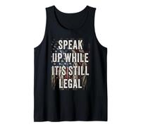 Speak Up - While It's Still Legal: Free Speech USA Vintage Tank Top