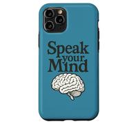 Speak Your Mind Brain Illustration Retro Science-Inspired Case for iPhone 11 Pro
