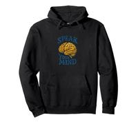 Speak Your Mind Brain Illustration Retro Science-Inspired Pullover Hoodie