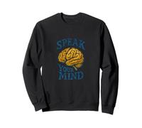 Speak Your Mind Brain Illustration Retro Science-Inspired Sweatshirt