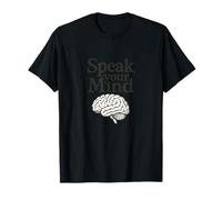 Speak Your Mind Brain Illustration Retro Science-Inspired T-Shirt