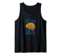 Speak Your Mind Brain Illustration Retro Science-Inspired Tank Top