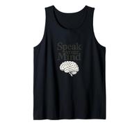 Speak Your Mind Brain Illustration Retro Science-Inspired Tank Top
