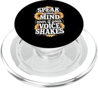 Speak Your Mind Even If Your Voice Shakes Quote PopSockets PopGrip for MagSafe
