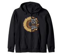 Speak Your Mind Even If Your Voice Shakes Sunflower Zip Hoodie