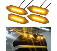 SPEAK1BY1 LED Grille Lights for 2019-2024 Toyota RAV4 Front Grill Light DRL Accessories 2022 2021 2020 2023 (Amber, LE XLE Premium Limited)