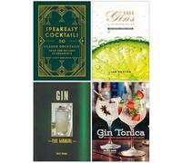 Speakeasy Cocktails, 101 Gins To Try Before You Die, Gin The Manual & Gin Tonica 4 Books Collection Set