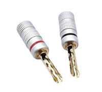 Speaker Banana Plugs 4/8Pieces Gold-Plated Speaker Amplifier Connector(8 Pieces,Lantern Type)