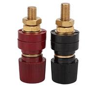Speaker Binding Post Pure Copper Banana Plug Socket M10x60mm Premium Brass Gold Plated Terminal for Electronic Test Accessories 220 380V 2 Pack