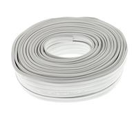 Speaker Cable Flat 2x 2.5 mm2 White 50 m CCA Audio Cable