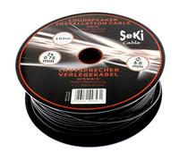 Speaker Cable Round 2x0.75mm² Black 100m Spool CCA PA Installation Cable Audio Cable