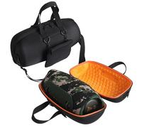 Speaker Carrying Case for JBL Xtreme 5, Speaker Travel Hard EVA Portable Storage Bag, Shockproof Dust-Proof Protective Organizer Case Accessory Shoulder Strap (orange lining)