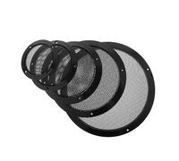 Speaker Cloth,Speaker Fabric 2PCS Protective Speaker Cover Metal Cold Rolled Steel Mesh Grille Grills Decorative Circle DIY Accessories(A)
