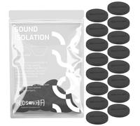 Speaker Isolation Feet - 16-Pack 1" Platinum Silicone Dots by Hudson Hi-Fi - Adhesive Anti-Vibration Pads for Turntables, Subwoofers & Audio Equipment - 20 Duro