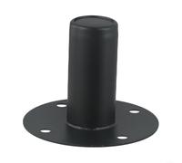 Speaker Pole Socket 35mm Internal Top Hat Adapter, Metal | Mounting Bracket Stand with Flat Base and Screw Holes for DJ Equipment, Black Finish, for durable Iron Construction for(Y280)