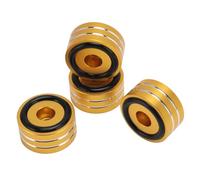 SPEAKER SPIKES PADS, 4 Anti-Slip High Hardness Sperace Isolation Feet Reduces Vibrations for Amplifiers CD DVD Player (Gold)
