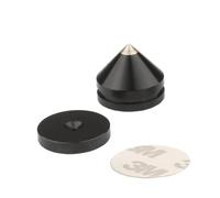 Speaker Stand Aluminum Alloy DAC CD Tripod Subwoofer Power Amplifier Isolation Feet Audio Speakers Foot Spikes Cone Floor Nail(2 package,Black)