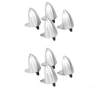 Speaker Stand Feet Spike, 8PCS Isolation Base Pad for Loudspeaker Damping and Vibration Control, ABS Construction, Studio Monitoring(Silver)