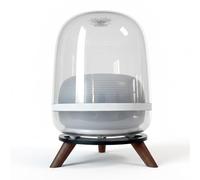 Speaker Stand for Harman Kardon Aura Studio 2/3/4, SoundSticks 4 Bluetooth Speaker Desk Stand - Anti Vibration Desk Table, Wood Tripod Speaker Stand - Equipped with LED Lightening