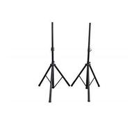 Universal PA Speaker Stands PAIR Steel Black Heavy Duty With Carr Bag DJ Disco