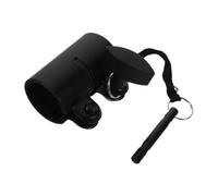 Speaker Stand Reducer Adapter 38mm to 35mm with Locking Knob | Metal Sleeve, Safety Pin Tether, for Stage Speakers and Subwoofer Stands, Black Finish