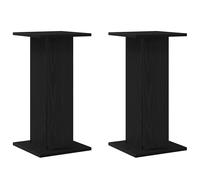 vidaXL Speaker Stands 2 pcs, Speaker Floor Stand for Home, Bookshelf Speaker for Studio Monitor, Loudspeaker Stand, Black Engineered Wood