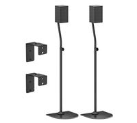 Speaker Stands Pair for Samsung HW-Q990H/Q990F/Q990D/Q930H/Q930F With Wall Mount- Height Adjustable from 33" to 42" for Samsung Rear Speaker Stand, Built-In Cable Management & Anti-Slip Pads