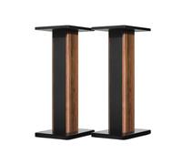 Speaker Stands , Wood Hollowed Stands Can Be Filled With Sand,and Surround Sound Stands Enhance the Audio Listening Experience(Walnut wood)
