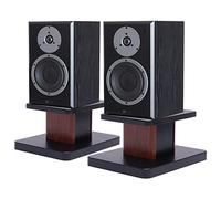 Speaker Stands Wooden, 6inch/28 inch Universal Small Speaker Stand, Floor Sound Speaker Rack for Home-Cinema HiFi Bookshelf Box, for Home Theater, Enhanced Audio Listening Experience(Black Walnut,28in