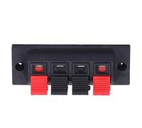 Speaker Terminal 4 Way Block Quick Connect Loudspeaker Solder Audio Test Clamp Easy Wiring Connection LED Aging Test Clamp Black Red 10Pcs