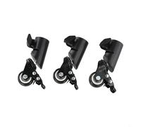 Speaker Tripod Casters 3 Pack, L-Shaped Bracket Wheels with 30kg Load Capacity, Silent Rolling Metal Caster for PA Speakers, Stands, and Furniture